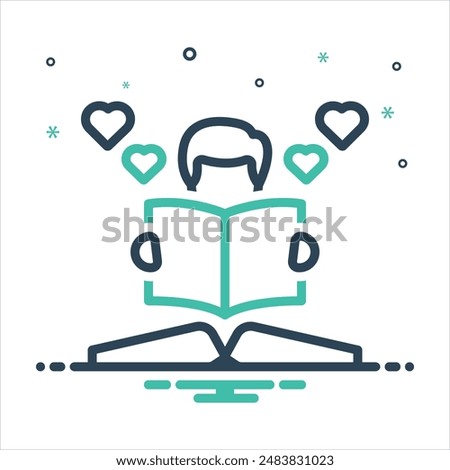 Vector colorful mix icon for willingness to learn