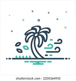 Vector colorful mix icon for winds