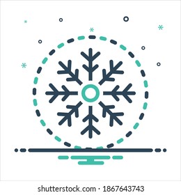 Vector colorful mix icon for winter