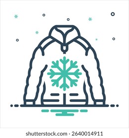 Vector colorful mix icon for winter