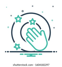 Vector colorful mix icon for wipe