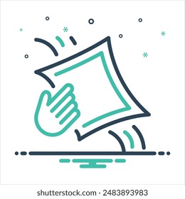 Vector colorful mix icon for wipe