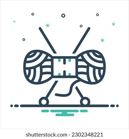 Vector colorful mix icon for wool