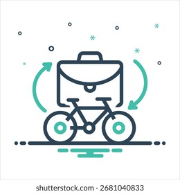 Icono colorido de la mezcla del Vector para el viaje de trabajo