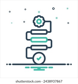 Vektor-buntes Mix-Symbol für Workflow