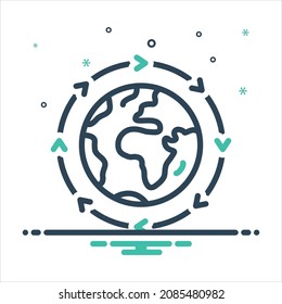 Vector colorful mix icon for worlwide continuity