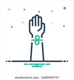 Vector colorful mix icon for wrist