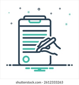 Vector colorful mix icon for write