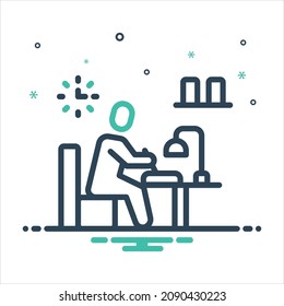 Vector colorful mix icon for writer