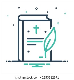 Vector colorful mix icon for wrote