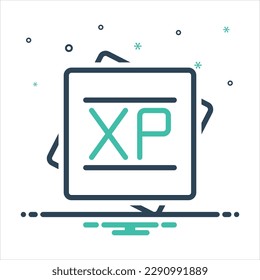 Vektorfarbiges Mischsymbol für xp