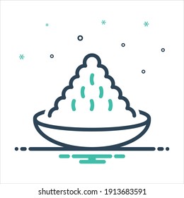 Vector colorful mix icon for yeast
