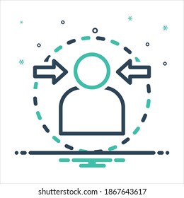 Vector colorful mix icon for yourself