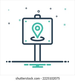 Icono de mezcla colorida del vector para la zona