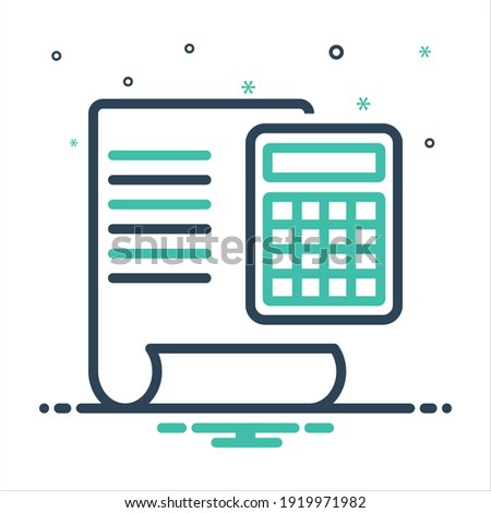Vector colorful mix ion for accounting