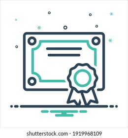 Ion de mezcla de colores vectorial para el certificado