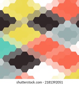 Vector of colorful, modern, abstract, triangular background