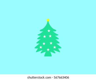 Vector colorful modern christmas tree