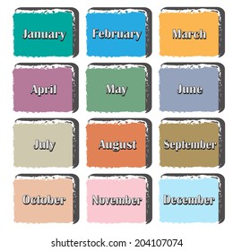 Vector: Colorful month