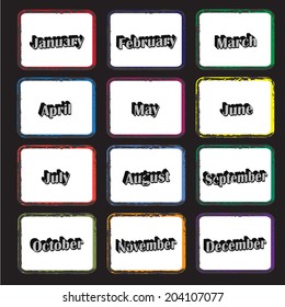 Vector: Colorful month