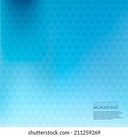 Vector Colorful mosaic background. Blue Geometric color background for your.