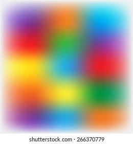 Vector colorful mosaic background with bokeh effect