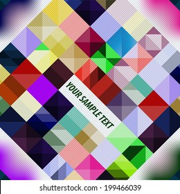 Vector colorful mosaic pattern. Abstract/Background of geometric shapes