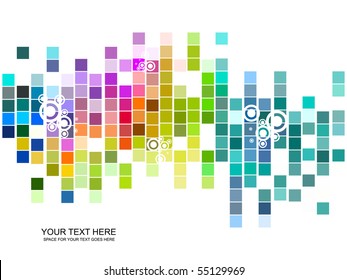 vector colorful mosaic pattern design