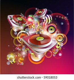 vector colorful music