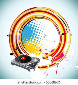 vector colorful music background illustration