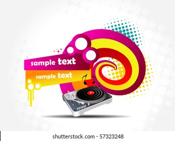 Vector colorful music background illustration