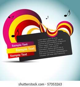 vector colorful music background illustration