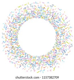 Vector colorful music notations background element in flat style