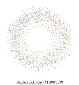 Vector colorful music notations background element in flat style