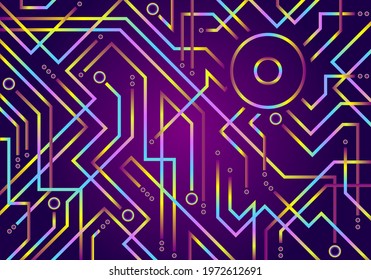 vector colorful neo electro geometric lines background for brochure banner and publication