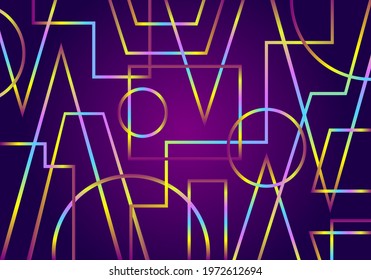 vector colorful neo geometric lines background for brochure banner and publication