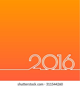 Vector colorful new year card. Modern bright cover with 2016 inscription. 2016 sign.