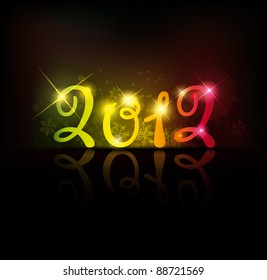 Vector colorful new year card