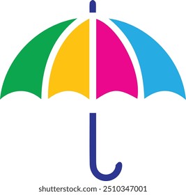 Vector colorful nice umbrella icon