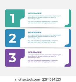 Vector colorful one two three steps progress banners. Steps badges, web banners.