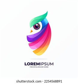 Vector Colorful Owl Illustration. Suitable for Creative Industries, Multimedia, entertainment, Education, Shops and other related businesses.