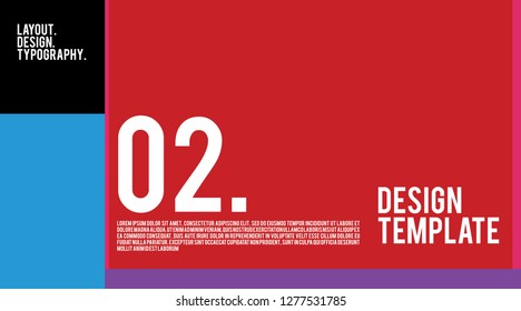 Vector Colorful page layout design template for presentation  website  and print