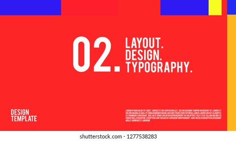 Vector Colorful page layout design template for presentation  website  and print