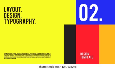 Vector Colorful page layout design template for presentation  website  and print