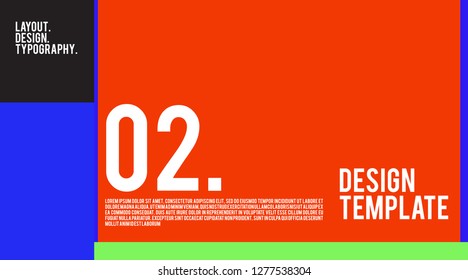 Vector Colorful page layout design template for presentation  website  and print