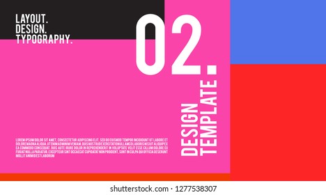 Vector Colorful page layout design template for presentation  website  and print