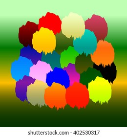 vector colorful paint with abstract background