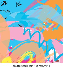 pincel y pinceladas de color vectorial, salpicado para afiches, folletos, volantes, banner, papel pintado, afiche. composición libre 
