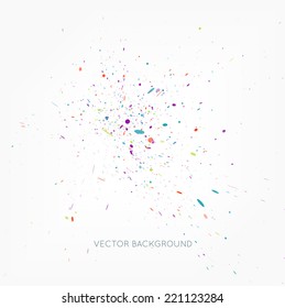 Vector colorful paint splatter on white background