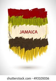 Vector colorful painterly background. Abstract texture. Ethnic Jamaica element. Ethnographic frame